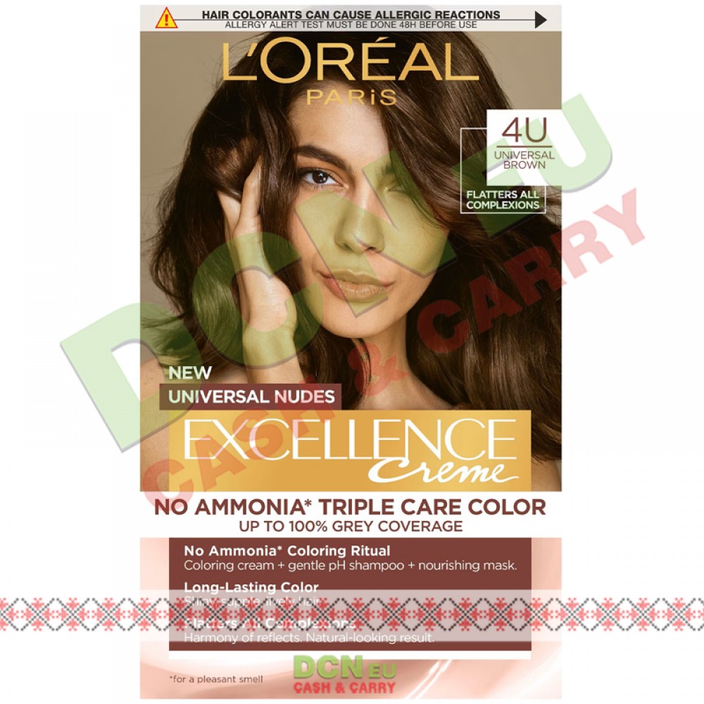 LOREAL EXCELLENCE CREME UNIVERSAL NUDES VOPSEA PAR U BROWN